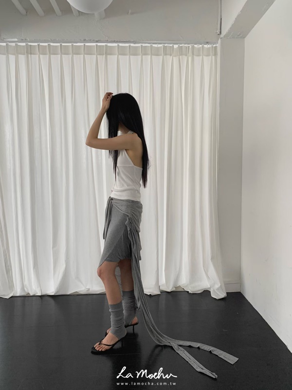 掛脖美背滾邊棉質背心